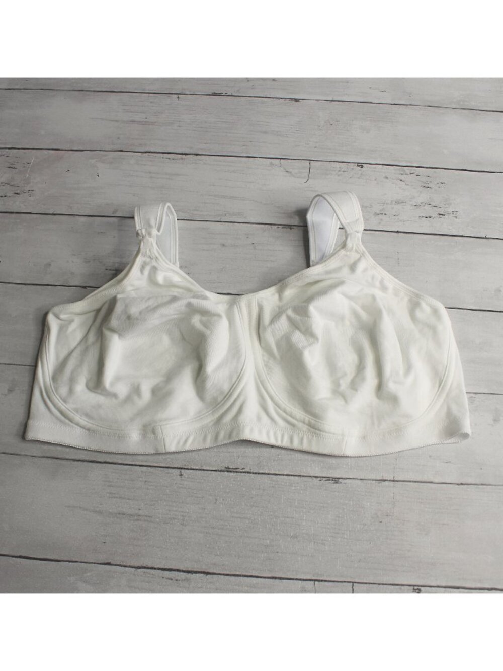 Leading Lady Women's Nursing Bra Plus Size 44DDD Wire Free Full Figure White